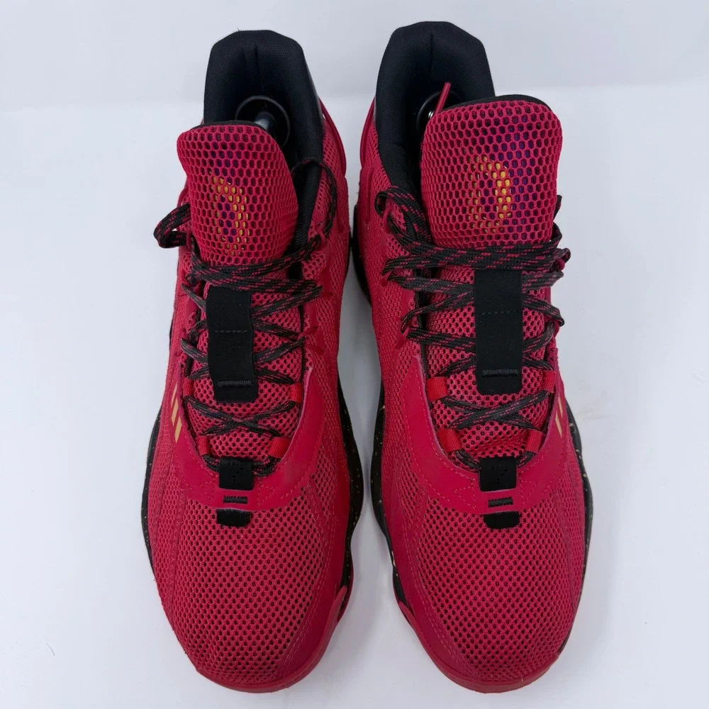 Adidas Dame 7 EXTPLY Shoes Basketball Red Gold Men Sz 12‎ Chinese NewYear